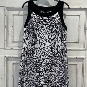 Dress Barn Black/White Satin Dress